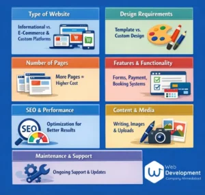 what affects website development cost in Ahmedabad India?