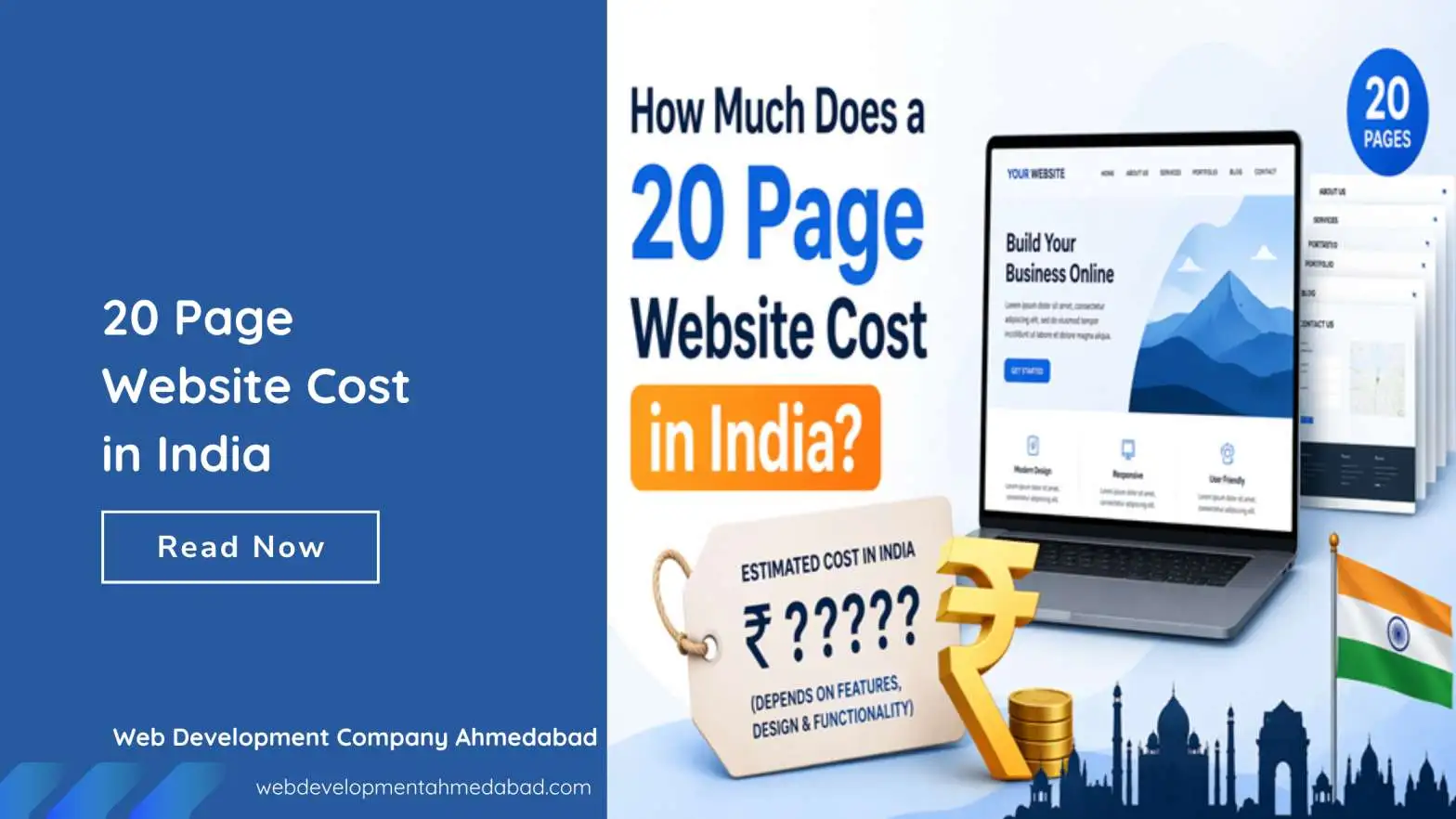 How Much Does a 20 Page Website Cost in India?